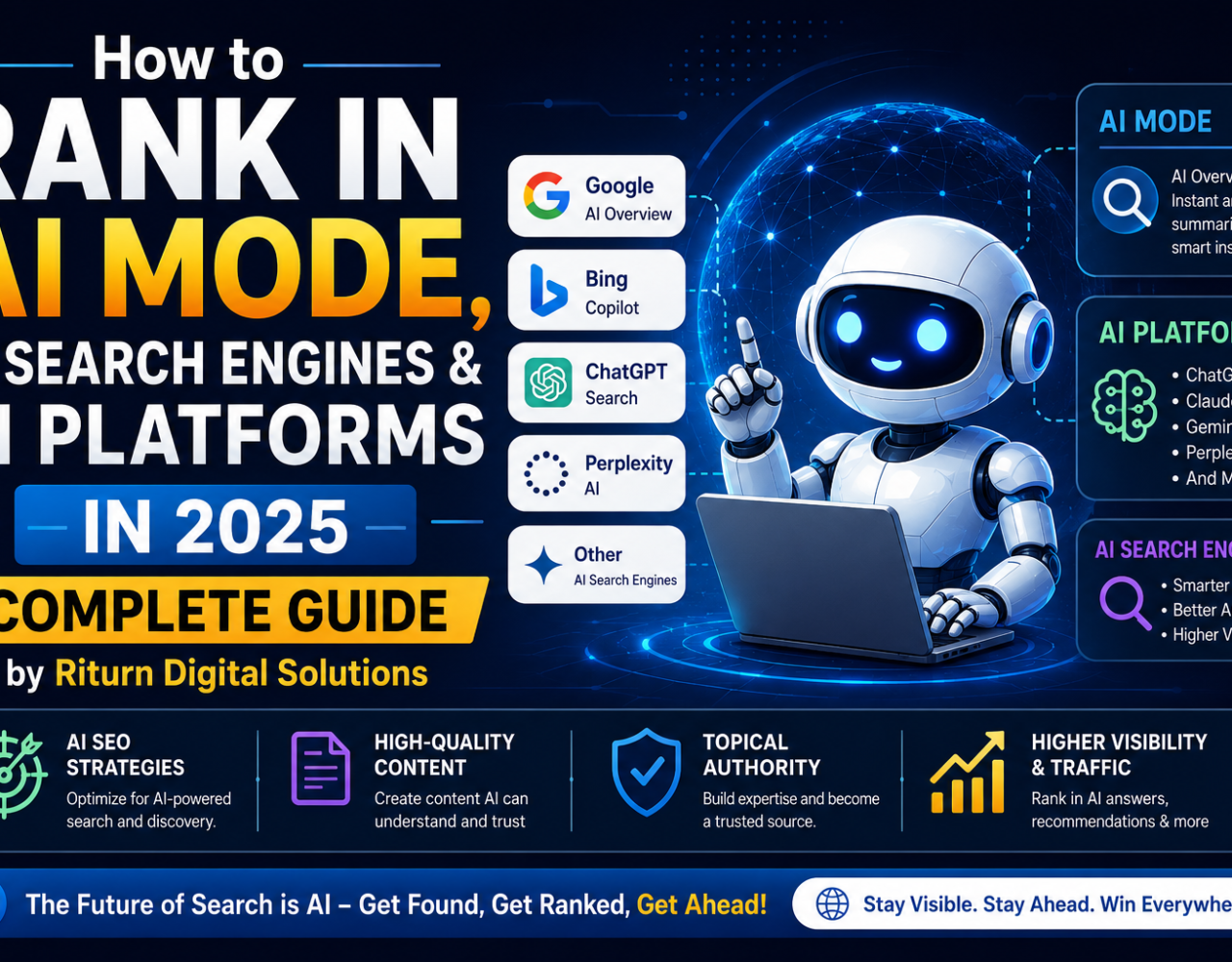 How to Rank in AI Mode, AI Search Engines & AI Platforms in 2025 Complete Guide by Riturn Digital Solutions