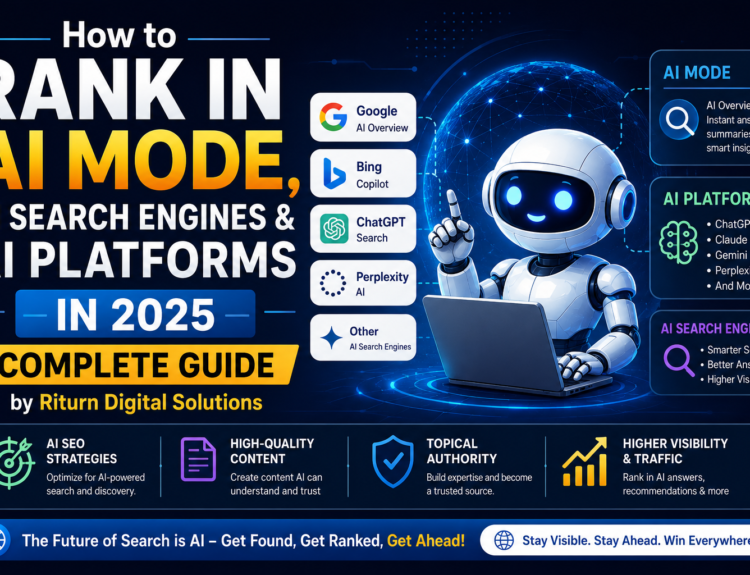 How to Rank in AI Mode, AI Search Engines & AI Platforms in 2025 Complete Guide by Riturn Digital Solutions